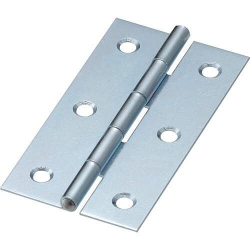 TRUSCO スチール製薄口普通蝶番 三価クロムメッキ仕上げ 全長76.0mm 550-76UNCR