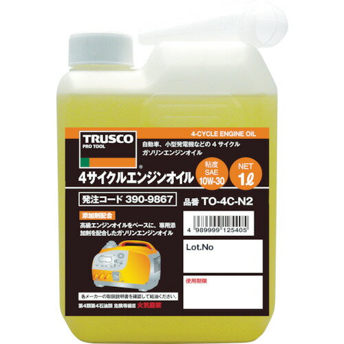 TRUSCO 4サイクルエンジンオイル1L 粘度10W-30　TO4CN2