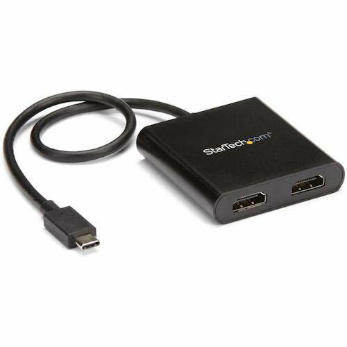 乐天商城 - StarTech ディスプレイアダプター／USB-C - 2x HDMI／4K30Hz／30cmケーブル／ブラック／MSTハブ MSTCDP122HD