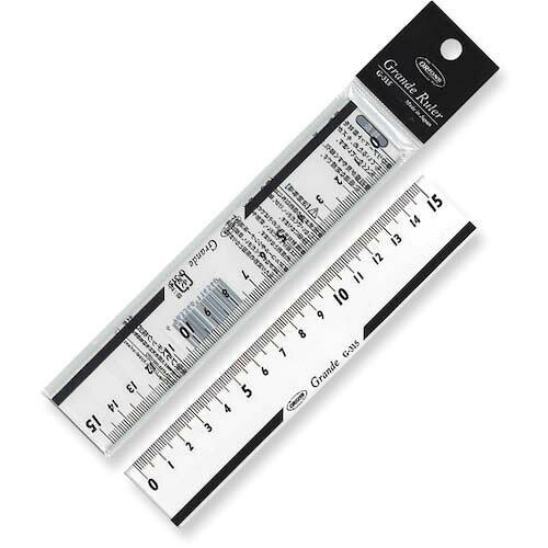 共栄プラスチック　グランデ直線定規　15cm G-315