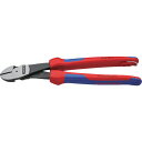 KNIPEX 強力型ニッパー 落下防止 12度 オフセット型 250mm 7422-250TBK