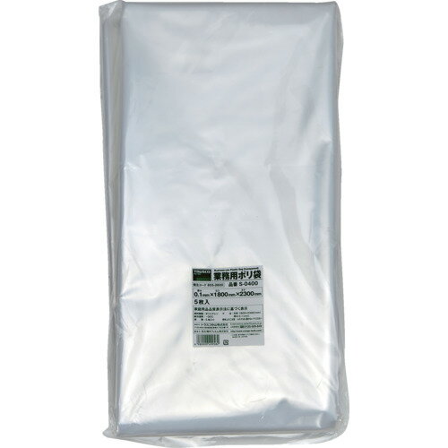 TRUSCO 業務用ポリ袋0.1*400L 5枚入 S0400 TRUSCO 業務用ポリ袋0.1*400L 5枚入 S0400