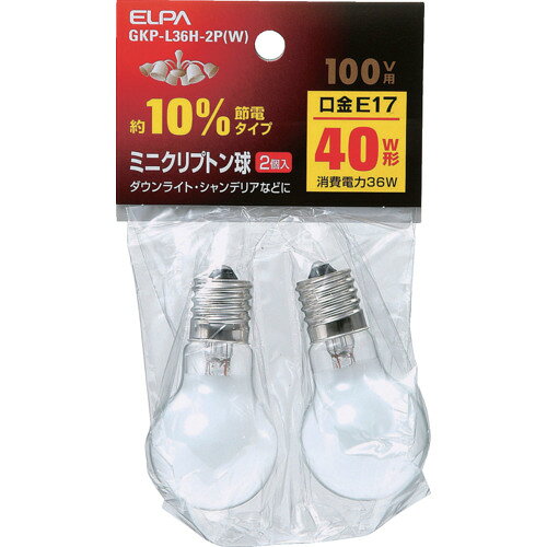 ●定格電圧：100V●定格消費電力：36W●定格寿命：約2000時間●本体サイズ：全長67*バルブ径35(mm)●口金：E17●入数：2個●カラー：ホワイト●40W形約10％節電タイプです。リニューアルに伴い、パッケージ・内容等予告なく変更する場合がございます。予めご了承ください。広告文責：楽天グループ株式会社050-5212-8316