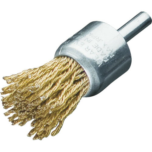 LESSMANN 軸付エンド型ブラシ コード真鍮波線0.22 内径(mm)：30 456705