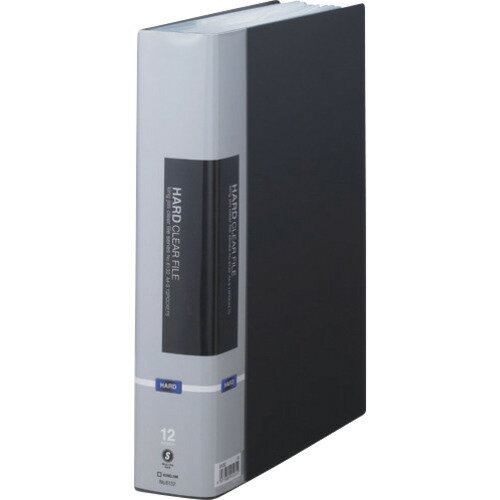 KING JIM ハ-ドクリア-ファイル A4タテ型 黒 12ポケット 最大20ポケット 6132-BK...