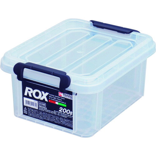天馬(TENMA) 耐久性に優れた収納ケース ロックス クリアケース コンテナボックス 押入れ クローゼット 衣装ケース プラスチック 幅16×奥行21×高さ10cm ROX 200S 811000693