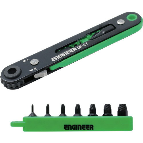 ●セット点数：8●極薄ラチェット(DR-27)と潰れた六角穴付ボルトを叩かず外せるネジモグラ極短7本組(DBZ-301)のセット。●先端形状により、潰れた六角穴付ボルトを叩かず外せます。●ビット装着時でも厚み18.5mmで狭い場所での作業に対応。●早回し機構付きで作業能率が向上。●収納、持ち運びに便利な専用ビットホルダー付き。●潰れた六角穴付ボルトの取り外しに。●狭い場所での作業に。●現場での修理、整備、自動車、バイク、自転車のメンテナンス、日曜大工に。●M8以上のボルトには使用しないでください。●錆や接着剤などで完全に固着したネジには使用できない場合があります。リニューアルに伴い、パッケージ・内容等予告なく変更する場合がございます。予めご了承ください。広告文責：楽天グループ株式会社050-5212-8316