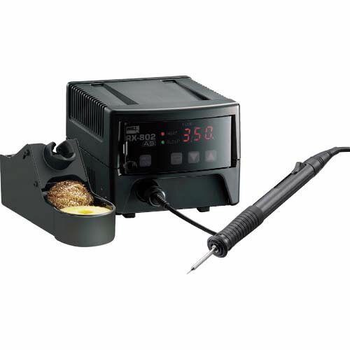 ●リップル温度：設定温度±5度(無負荷時)●絶縁抵抗：100MΩ以上●アース抵抗：2Ω以下●リーク電圧：2mV未満●コテ部コード長さ：1.2m●微細はんだ付に最適な2.9の極細こて先(RX-81HRTシリーズ)に合わせて設計されたグリップ採用です。●電源投入後、約4秒で使用可能です。(350度設定時)●マイクロソルダリング専用こて先RX-81HRTシリーズ以外に、80W型RX-80HRTシリーズのこて先も使用可能です。●スライド方式により、こて先が熱いままでも工具なしで交換可能です。(PAT.)●全種類のこて先、鉛フリーはんだの浸食を考慮した鉄メッキ厚にしています。●コテ先は別売です。●RX-80HRTシリーズのコテ先を使用した時は、72Wのパワーです。リニューアルに伴い、パッケージ・内容等予告なく変更する場合がございます。予めご了承ください。広告文責：楽天グループ株式会社050-5212-8316