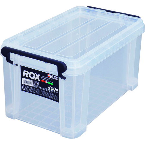 天馬(TENMA) 耐久性に優れた収納ケース ロックス クリアケース コンテナボックス 押入れ クローゼット 衣装ケース プラスチック 幅20×奥行35×高さ18cm ROX 300M 811000695