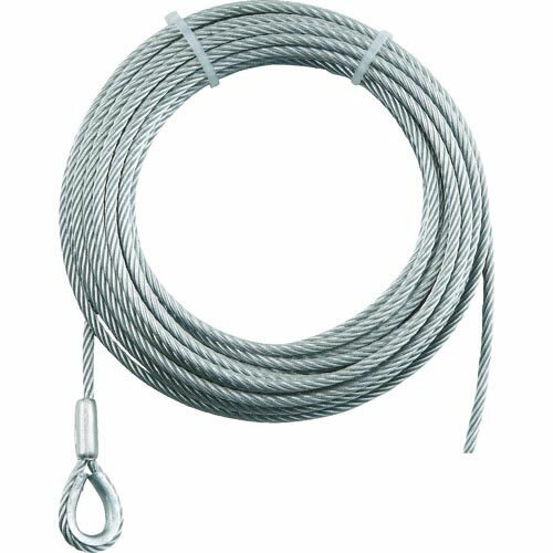 TRUSCO 手動ウインチ用ワイヤー8*30M用(シンブル入りロック加工) WWS8-30
