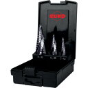 RUKO 2枚刃スパイラルステップドリルセット 「アルティメットカット」 3本組 フローステップチップ ルナテックコーティング 101626PRO