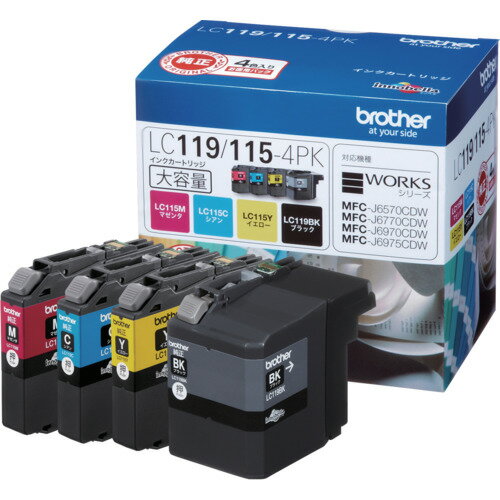 brother ���󥯥����ȥ�å� LC119��115-4PK 4���ѥå� LC119��115-4PK