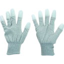 TRUSCO 銅繊維入ESD手袋 指先コートタイプ Lサイズ ESD-GFTL