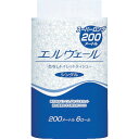 エリエール エルヴェール トイレットペーパー 200m6R×8パック 芯なし トイレットティシュー 723273