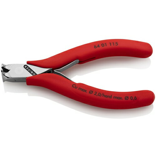 KNIPEX エレクトロニクスエンドカッティングニッパー プラスチックハンドル 6401-115