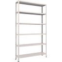 TRUSCO スチールラック 軽量棚 中棚ボルトレス型1200X300X2100 6段 L74V-16