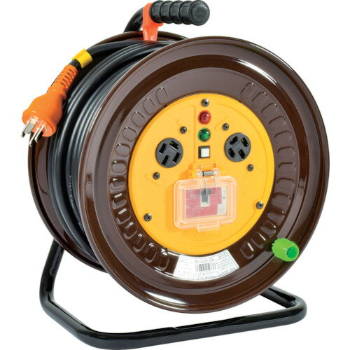 日動 電工ドラム 三相200V 過負荷漏電保護兼用ブレーカー付 30m NDEC33020A