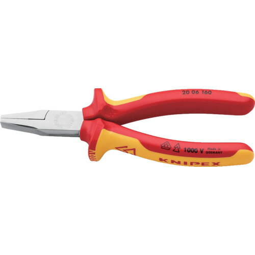 樂天商城 - KNIPEX 2006-160 絶縁平ペンチ 1000V 2006-160