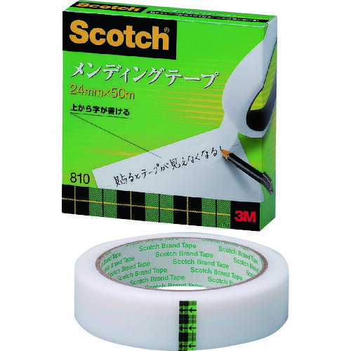 3M メンディングテープ 24mmX50m 巻芯径76mm 810-3-24