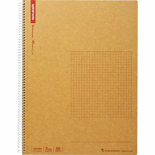 maruman A4 スパイラルノートベーシック 方眼罫80枚 N245ES