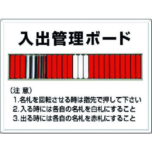 樂天商城 - つくし 掲示板 入出管理ボード(25名用)名札回転式 80F