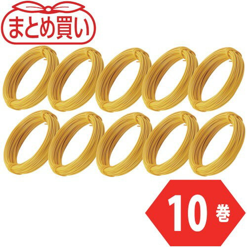 TRUSCO まとめ買い カラー針金 小巻タイプ 黄 20番手 線径0.9mm*15m 10本 TCWS-09Y-10P