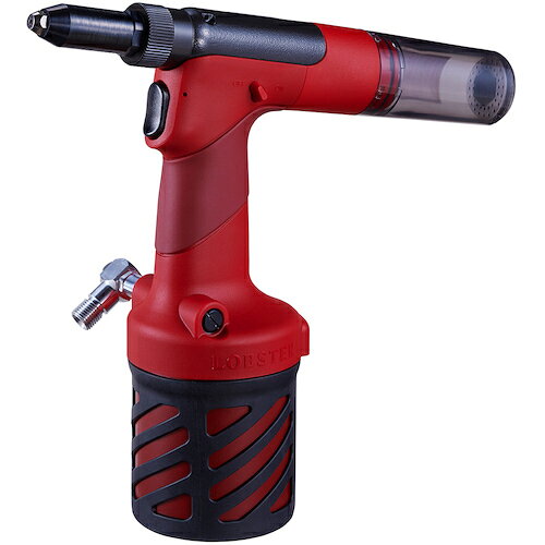 ●エア取付口：G1／4●出力：工具引張力 9.0kN(空気圧 0.6MPa 吸引時)●騒音レベル：等価騒音レベルLAeq　75dB以下●使用空気量：1分あたりの空気使用量 82L／min以下(空気圧 0.6MPa 吸引時)●バキュームON／OFF切り替えスイッチ付●“強さ”と“優しさ”を兼ね備えたエアリベッターです。●現場の課題だったメンテナンス性を劇的に向上しました。●油圧オイル補給頻度削減(100万回のストローク試験後ストローク減少量0.2mm以下です）。●12.5kgの軽量モデルです。●フレームヘッドが工具レスで取り外し可能です。●ジョーまわりのメンテナンスやノーズピースの交換が簡単になりました。●油圧シリンダーのシール性向上により、オイル漏れ激減しました。●握りやすさを形にした2色成形樹脂グリップ仕様です。●ブラインドリベットの締結リニューアルに伴い、パッケージ・内容等予告なく変更する場合がございます。予めご了承ください。広告文責：楽天グループ株式会社050-5212-8316