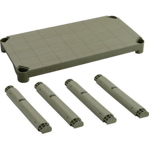 TRUSCO プラ棚用 棚板セット 棚板間隔高さ515mm用脚4本付 つや消しОD TPT344SMOD