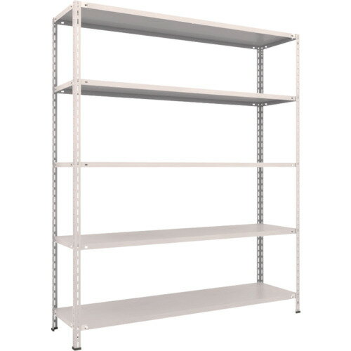 TRUSCO スチールラック 軽量棚 中棚ボルトレス型1800X450X2100 5段 L76X-15