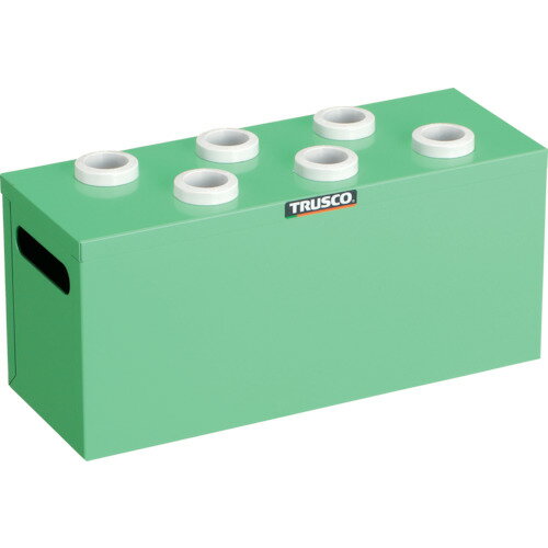 TRUSCO ツーリングケース NT・BT兼用 30用ホルダー6個 ヤンググリーン 間口390*奥行145*高さ188mm WNT30-6YG