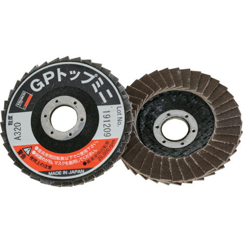 TRUSCO GPトップミニ 50X穴径10.0mm #320 (5枚入) GP5010A-320