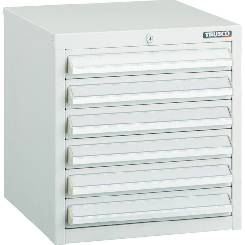 TRUSCO LVR型キャビネット 392X412XH420 引出6段 W LVR-421W
