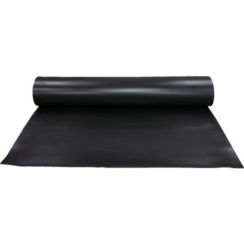ワタベ　耐電用ゴムマット6t（黒／平）　7kV以下用　1m×1m 452-1M