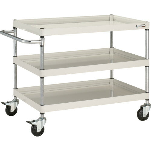 TRUSCO ツールワゴン ファルコンワゴン900X600 ゴム車輪 ホワイト FAW-793-W