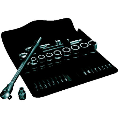 Wera ソケットレンチセット 8100SB11 サイクロップラチェット「メタル」セット 3／8 インチサイズ 004051