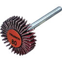 TRUSCO セラミックフラップホイール 軸径3mm #80 外径25*幅5*軸長30 (10個入) TCF2505-CE-80
