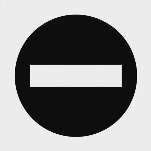 TRUSCO マークステッカー 100*100 「立入禁止」マーク 透明地 黒文字 1枚入 TSN-100-M1-TM