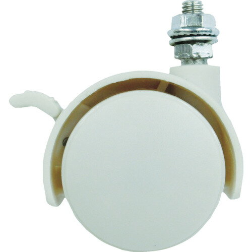 天馬(TENMA) ネジ式キャスター40 カプチーノ ストッパー付き 4個入り 811001003