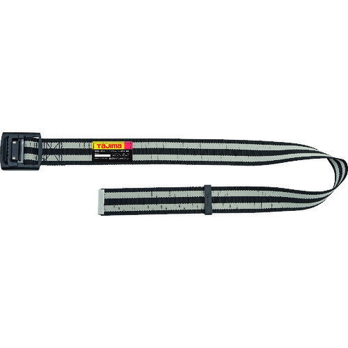 タジマ 胴ベルト アルミワンフィンガー黒バックルボーダー柄 ボーダー白 Mサイズ BAM125-BWH(4.0)