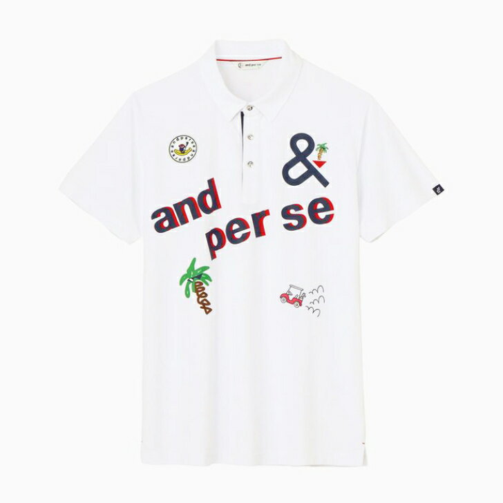 and per se アンパスィ スイングドライパイルプリンテッド ポロシャツ AMS9715X6（メンズ）