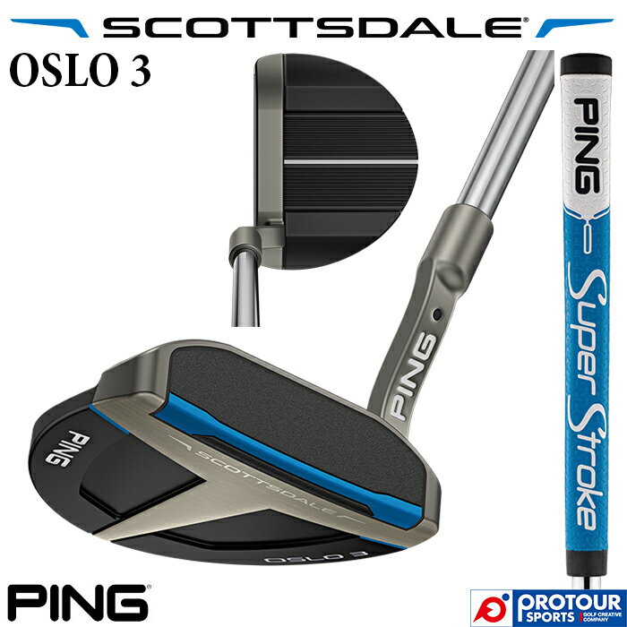 Rakuten - PING SCOTTSDALE OSLO 3 / ピン スコッツデール オスロ 3 パター 2025年モデル PING SPST TOUR 2.0(PT BLUE) ヘッドカバー付き マレット型 人気 日本正規品 送料無料