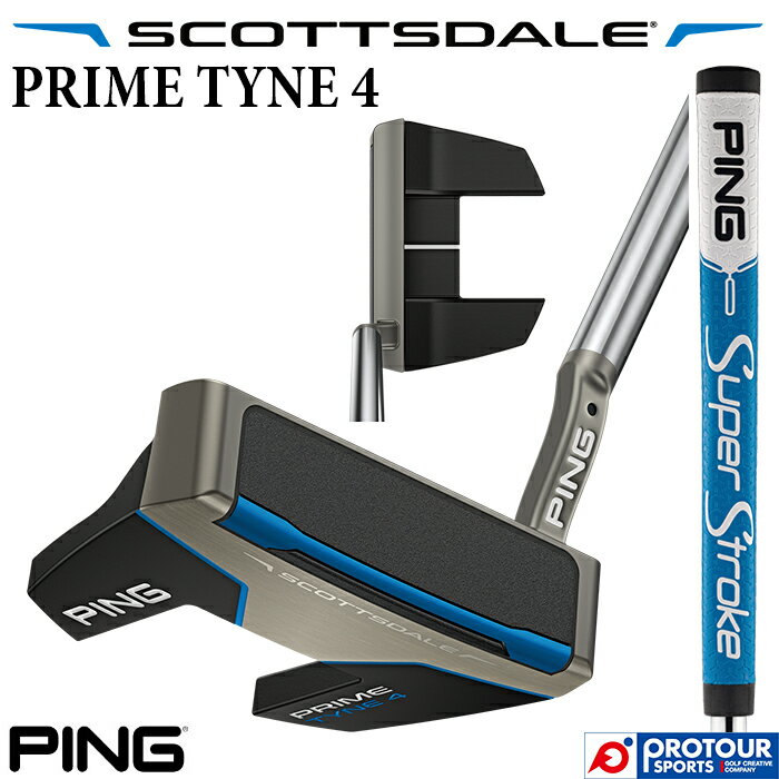 Rakuten - PING SCOTTSDALE PRIME TYNE 4 / ピン スコッツデール プライム タイン 4 パター 2025年モデル PING SPST TOUR 2.0(PT BLUE) ヘッドカバー付き ツノ型 人気 日本正規品 送料無料