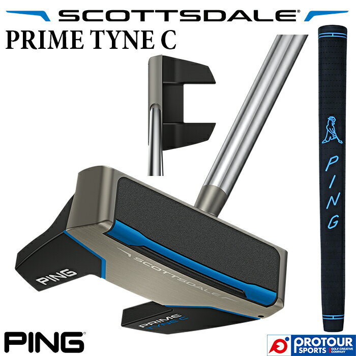 Rakuten - PING SCOTTSDALE PRIME TYNE C / ピン スコッツデール プライム タイン C パター 2025年モデル PP58 ミッドサイズ(ブラック/ブルー) ヘッドカバー付き ツノ型 人気 日本正規品 送料無料