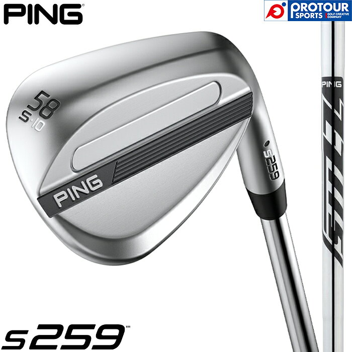 PING s259 WEDGE / ピン s259 ウェッジ 2026年モデル Z-Z115 ウェッジ専用 スチールシャフト ハイドロパールクローム仕上げ ソールタイプ6種 日本正規品 送料無料 いつでも「強スピン」 インパクトには必ず芝や水、土が入り込む。 そんな悪条件（リアルコンディション）こそ、 「s259」の強スピンが輝く舞台。 いつでも、どこでも、確実に止める。 発売日：2026年2月5日 ソールタイプ：Sグラインド(スタンダードソール)、Wグラインド(ワイドソール)、Bグラインド(バウンスソール)、Hグラインド(ハーフムーンソール)、Tグラインド(シンソール)、Eグラインド(EYE 2ソール) ロフト角：46°、48°、50°、52°、54°、56°、58°、60°、62° ヘッド素材：8620カーボンスチール 仕上げ：ハイドロパールクローム仕上げ シャフト：Z-Z115 ウェッジ専用 スチールシャフト グリップ：360 DYLAWEDGE(バックライン無し)※標準グリップの太さはAQUAとなります。 ※ライ角はマルーンからゴールドの範囲で調整可能。 ※ライ角、ロフト角調整時、ネックにしわが入る可能性があります。 メーカー希望小売価格：￥33,000(税込) ※メーカー取り寄せは納期がかかる場合があります。また、メーカーの供給が終了している場合はキャンセルさせていただく場合がございます。 【当店ではこのような検索キーワードで商品をお探しいただいております】 PING ピン ピンゴルフ GOLF ゴルフ ゴルフブランド ゴルフメーカー ゴルフクラブ 日本正規品 正規品 2026 2026年 2026年モデル 新作 新商品 定番 定番モデル 最新 最新モデル 人気 話題 ランキング おすすめ 売れ筋 s259 WEDGE ウェッジ ウエッジ PW ピッチングウェッジ GW ギャップウェッジ SW サンドウェッジ LW ロブウェッジ メンズウェッジ 純正シャフト 標準シャフト STEEL スチール スチールシャフト Z-Z115 ウェッジ専用 MENS メンズ 男性 男性用 SILVER シルバー アプローチ Sグラインド スタンダードソール Wグラインド ワイドソール Bグラインド バウンスソール Hグラインド ハーフムーンソール Tグラインド シンソール Eグラインド EYE2ソール クローム仕上げ スピンコントロール バンカー スコアメイク スコアアップ 46度 48度 50度 52度 54度 56度 58度 60度 62度 送料無料