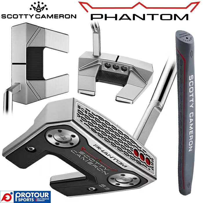 Titleist SCOTTY CAMERON PHANTOM 5.5 / タイトリスト スコッティキャメロン ファントム 5.5 パター 2026年モデル ヘッドカバー付き メンズパター ネオマレット型 角型 人気 日本正規品 送料無料