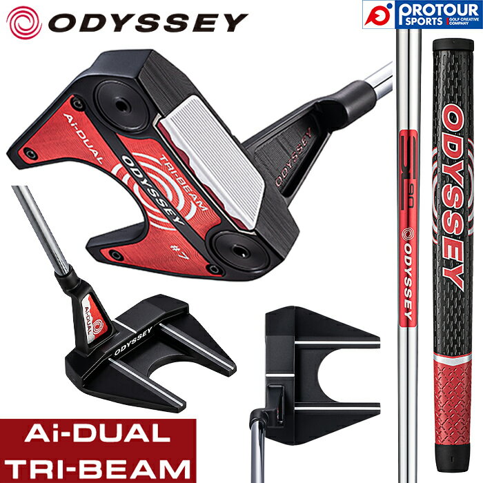 Callaway ODYSSEY Ai-DUAL TRI-BEAM ＃7 PUTTER / キャロウェイ オデッセイ エーアイ デュアル トライ ビーム ＃7 パター 2026年モデル STROKE LAB 90シャフト ヘッドカバー付き 角型 ラケットホーゼル メンズパター 日本正規品 送料無料
