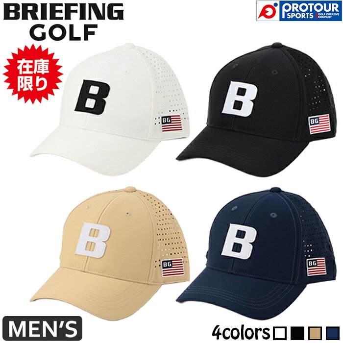 【在庫限り】BRIEFING GOLF MEN’S PUNCHING MESH INITIAL CAP BRG261MB9 / ブリーフィング ゴルフ メンズ パンチング メッシュ イニシャル キャップ 2026年モデル 全4色 帽子 ゴルフキャップ フリーサイズ シンプル 日本正規品 数量限定 パフォーマンスを支える快適性と、スタイルを格上げする存在感。アメリカンカジュアルのエッセンスを落とし込んだ、高機能ゴルフキャップ。 【オススメポイント】 -ゴルフシーンを想定した機能性- ・フロントに配した立体感のあるイニシャルワッペンが、王道アメリカンカジュアルを感じさせるデザインアクセントに。 ・バックパネルは通気性に優れたメッシュ仕様。真夏のラウンドでも蒸れを軽減し、集中力をキープ。 ・軽量でハリのある素材を使用し、美しいシルエットを長時間キープ。 ・スイング時にもズレにくい安定感のあるフィット設計。 ・サイズ調整が可能で、プレースタイルに合わせた快適なかぶり心地を実現。 -スタイルと完成度を両立- ・クラシックなベースボールキャップをベースに、ゴルフ仕様へアップデート。コースでも街でも自然に馴染むデザイン。 ・シンプルながら存在感のあるルックスで、ポロシャツやモックネック、デニムなどとも好相性。 ・細部まで丁寧に仕上げたディテールが、大人のゴルファーにふさわしい上質感を演出。 ・機能性・デザイン性・汎用性を兼ね備え、長く愛用できるクオリティ 【URBAN ATHLETE コレクション】 BRIEFING GOLFを代表するアパレルコレクション。 "URBAN GOLF"を体現したこのコレクションでは、ブランドらしいトレンド感を意識したデザイン・カラーを落とし込んだ豊富なアイテムを展開。 スタイリッシュなゴルフコーディネートを提案します。 発売日：2026年3月27日 品番：BRG261MB9 カラー：WHITE(000)、BLACK(010)、BEIGE(021)、NAVY(076) サイズ：FREE(高さ 10cm×頭周り 58〜60cm×つば 7cm) 素材：WHITE/ポリエステル100％　BLACK,BEIGE,NAVY/- 原産国：ベトナム メーカー希望小売価格：￥9,350(税込) 【当店ではこのような検索キーワードで商品をお探しいただいております】 BRIEFING ブリーフィング ブリーフィングゴルフ ゴルフブランド GOLF ゴルフ 2026 2026年 2026年モデル 新作 新商品 最新 最新モデル 定番 定番モデル 人気 話題 ランキング おすすめ 売れ筋 日本正規品 正規品 URBAN ATHLETE コレクション PUNCHING MESH INITIAL CAP パンチング メッシュ イニシャル キャップ HEADWEAR ヘッドウェア CAP キャップ 帽子 ゴルフキャップ メンズキャップ ゴルフ用品 ゴルフグッズ ラウンド用品 ラウンドグッズ ロゴ ワンポイント カジュアル おしゃれ シンプル かっこいい フリーサイズ メッシュキャップ UVカット カジュアル ギフト プレゼント WHITE ホワイト 白 BLACK ブラック 黒 BEIGE ベージュ NAVY ネイビー 紺 MENS メンズ 男性 男性用 在庫限り 数量限定 限定