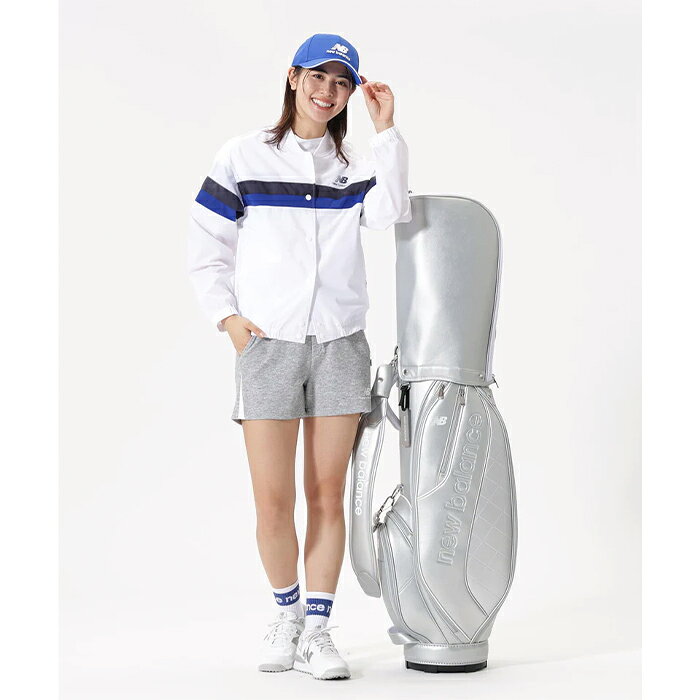 プロツアースポーツ 楽天市場店のNEW BALANCE WOMENS 012-6980501-160 / ニューバランス キャディバッグ レディース 2026年モデル シルバー(160) ゴルフバッグ 8.5型 新作 人気 数量限定 送料無料｜アングル2