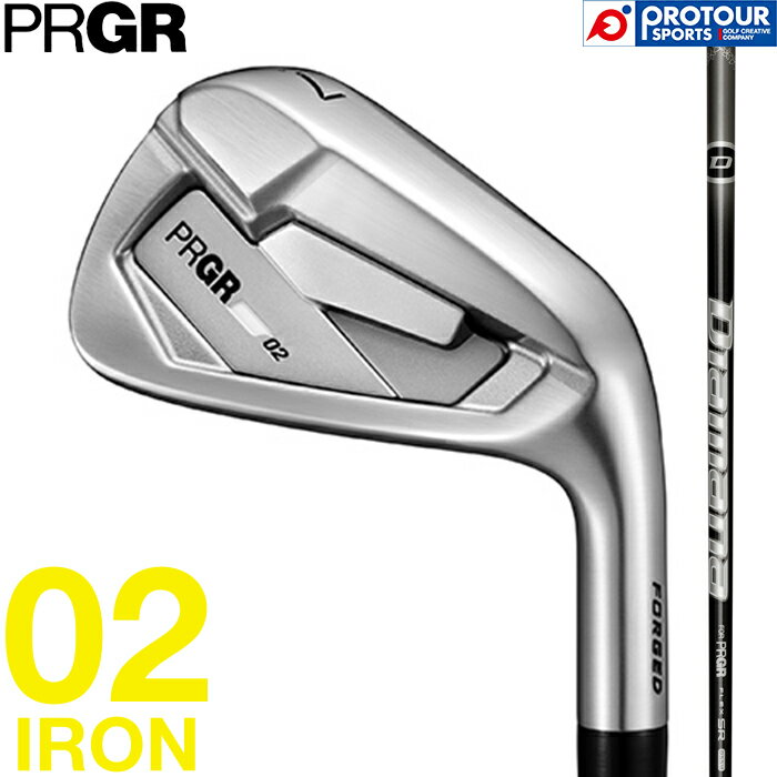 PRGR IRONs PRGR 02 IRON / プロギア 02 アイアン 5本セット(＃6-PW) 2026年モデル Diamana M FOR PRGR(S(M-43),SR(M-40),R(M-37)) カーボンシャフト アイアンセット メンズアイアン 送料無料