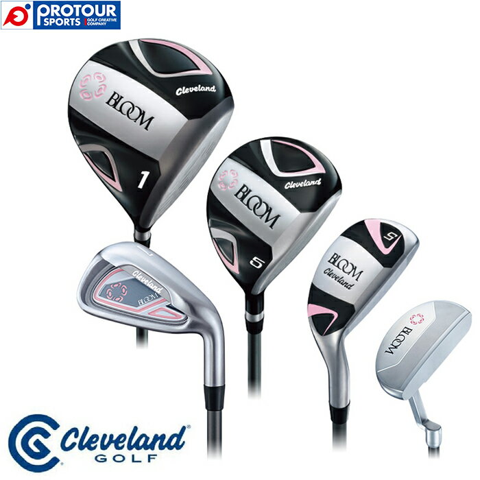 Cleveland Golf BLOOM PACKAGE SET / クリーブランド ブルームパッケージセット(L) 8本セット 【キャディバッグなし】 レディース クラブセット コストパフォーマンスに優れた女性向けALL IN ONEセット。 ゴルフクラブ（W#1、W#5、H#5、I#7、I#9、PW、SW、PT）8本セットです。キャディバッグ、ポーチは付きません。 セット内容：8本セット（W＃1、W＃5、HB＃5、I＃7、I＃9、PW、SW、PT）、キャディバッグ、ポーチなし 製品コード：22CGBLM8 シャフト：［ウッド、アイアン］ カーボンシャフト（L）クリーブランド BLOOM PACKAGE SET オリジナル カーボンシャフト グリップ：クリーブランド BLOOM PACKAGE SET オリジナルフルラバーグリップ ●ウッド MADE IN VIETNAM 新溝ルール適合モデル（＃5/HB＃5） 特注不可 ●アイアン / パター リアルロフト表示 MADE IN VIETNAM 新溝ルール適合モデル 特注不可 ※メーカーお取り寄せ品のため納期がかかる場合があります。また、メーカーの供給が終了している場合はキャンセルさせていただく場合がございます。